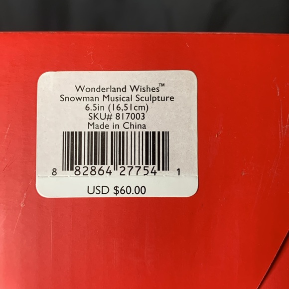 Vintage NIB Lenox “Wonderland Wishes” musical snowman - Picture 11 of 11